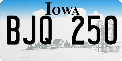 IA license plate BJQ250
