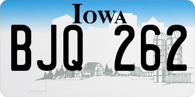 IA license plate BJQ262