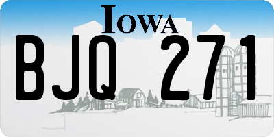 IA license plate BJQ271
