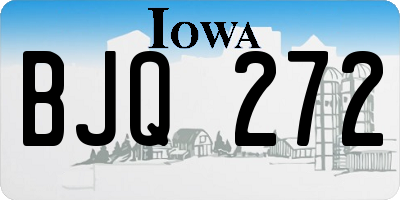 IA license plate BJQ272
