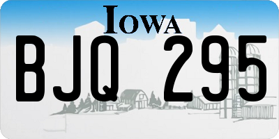 IA license plate BJQ295