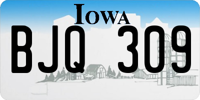 IA license plate BJQ309