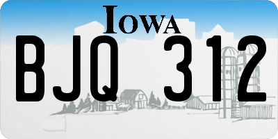 IA license plate BJQ312