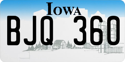IA license plate BJQ360