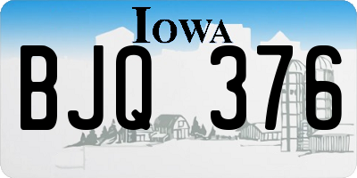 IA license plate BJQ376
