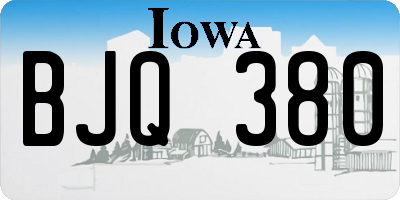 IA license plate BJQ380