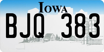 IA license plate BJQ383