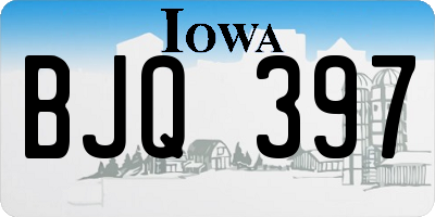 IA license plate BJQ397