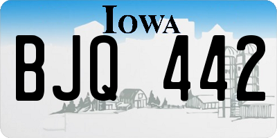 IA license plate BJQ442