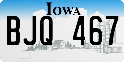 IA license plate BJQ467