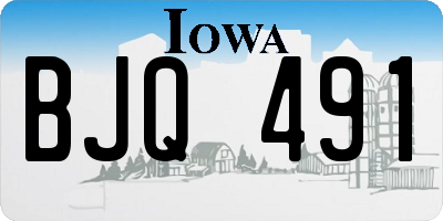 IA license plate BJQ491