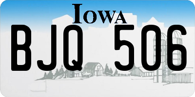 IA license plate BJQ506