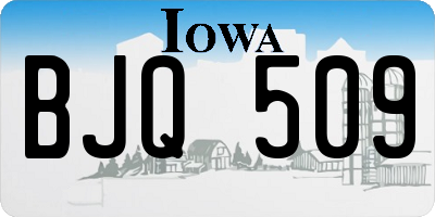 IA license plate BJQ509
