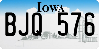 IA license plate BJQ576