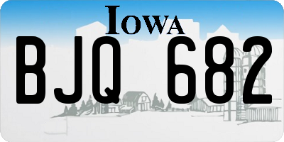 IA license plate BJQ682