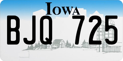 IA license plate BJQ725