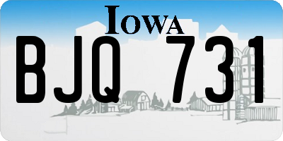 IA license plate BJQ731