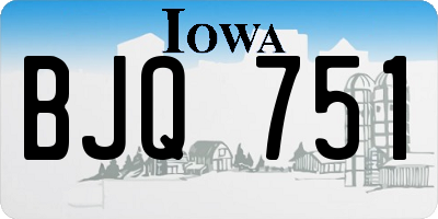 IA license plate BJQ751