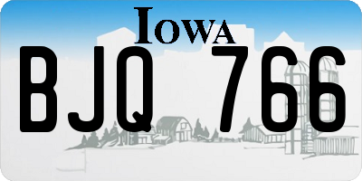 IA license plate BJQ766