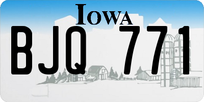 IA license plate BJQ771
