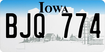 IA license plate BJQ774