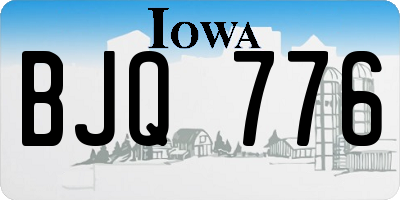 IA license plate BJQ776