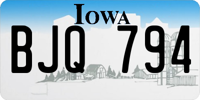 IA license plate BJQ794