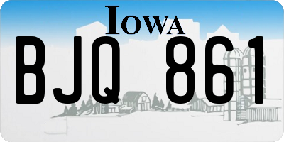 IA license plate BJQ861