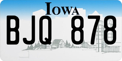 IA license plate BJQ878