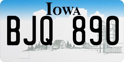 IA license plate BJQ890