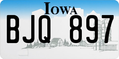 IA license plate BJQ897