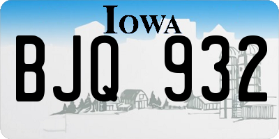 IA license plate BJQ932