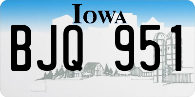 IA license plate BJQ951