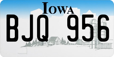IA license plate BJQ956