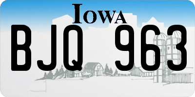 IA license plate BJQ963