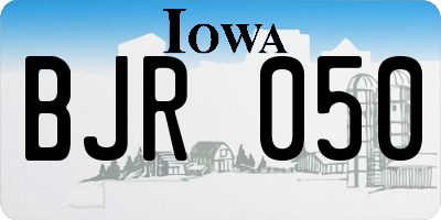 IA license plate BJR050