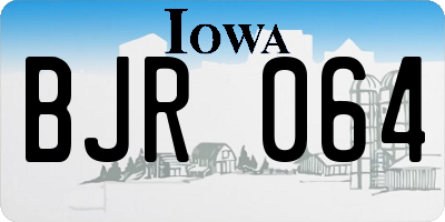 IA license plate BJR064