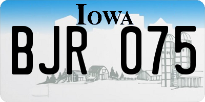IA license plate BJR075