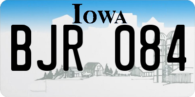 IA license plate BJR084