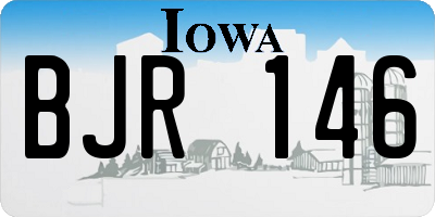 IA license plate BJR146
