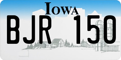 IA license plate BJR150