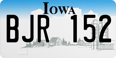 IA license plate BJR152