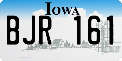IA license plate BJR161