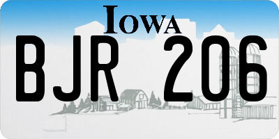 IA license plate BJR206