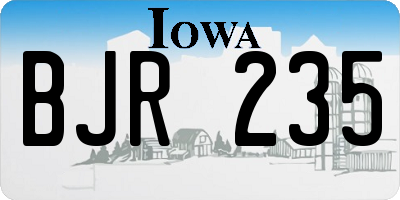 IA license plate BJR235