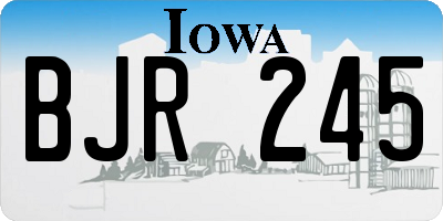 IA license plate BJR245