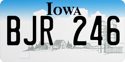IA license plate BJR246