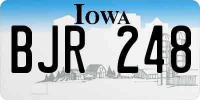 IA license plate BJR248