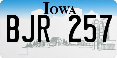 IA license plate BJR257