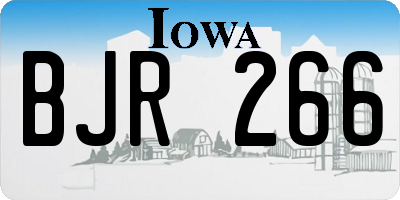 IA license plate BJR266